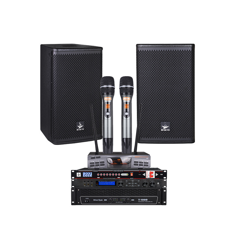 10 pulgadas 12 pulgadas sistema de sonido KTV comercial de alta gama conjunto de caja de bar villa equipo de sonido profesional conjunto completo