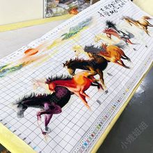 万马奔腾十字绣成品不带框纯手工出售已绣好2025新款客厅马到成功
