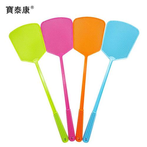 Plastic new material fly swatter wholesale household durable thickened and long handle large manual durable fly killing mosquito swatter