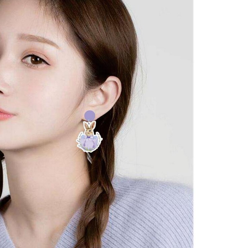 Easter Themed Drop Earrings With Gnome And Carrot Design_voghion.com
