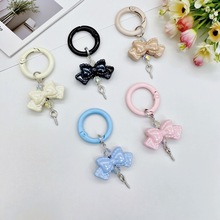 可爱蝴蝶结挂件手机饰品配件合金扣提溜萌粒挂链diy饰品包包挂链
