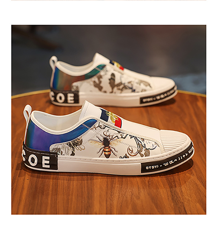 Modieuze ademende witte vrijetijdsschoenen heren winter loafer_voghion.com