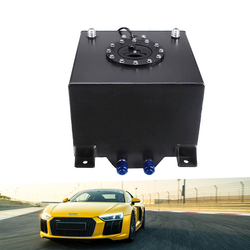 Car Modification Accessories20 LAuxiliary Fuel Tank Aluminum Alloy Buffer Tank Mirror Polished5-gallon Plastic Cover With Sensor