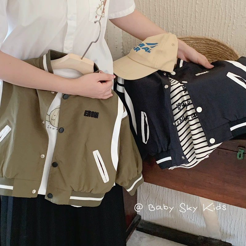 Детская осенняя куртка для мальчиков для отдыха в корейском стиле с вышивкой