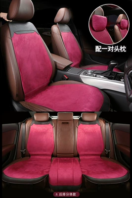 saddle pad — Wool pad - red-rear-split-five-seats-2-headrests
