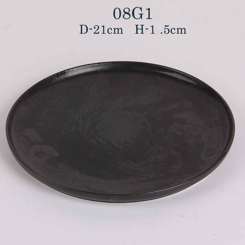 Asa Comercio exterior profundo y superficial placa redonda de cerámica Hotel hogar plato de cerámica plato de fruta ensalada placa occidental Placa de carne