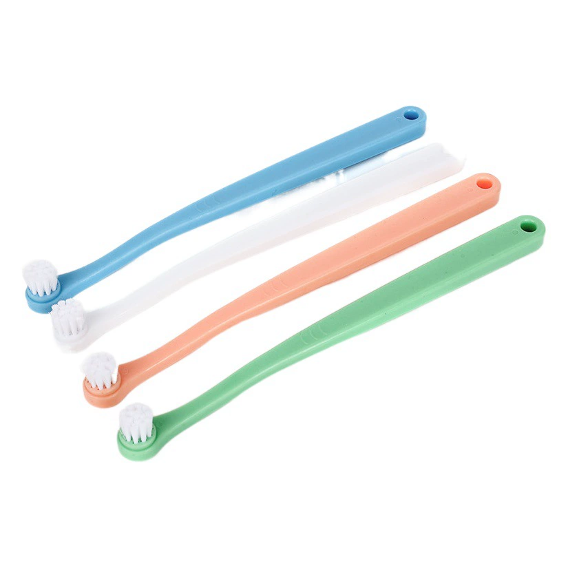 Зубная щетка для домашних животных Зубная щетка для чистки кошек и собак Инструмент для чистки полости рта для кошек и щенков Нейлоновая шелковая зубная щетка Производитель оптом