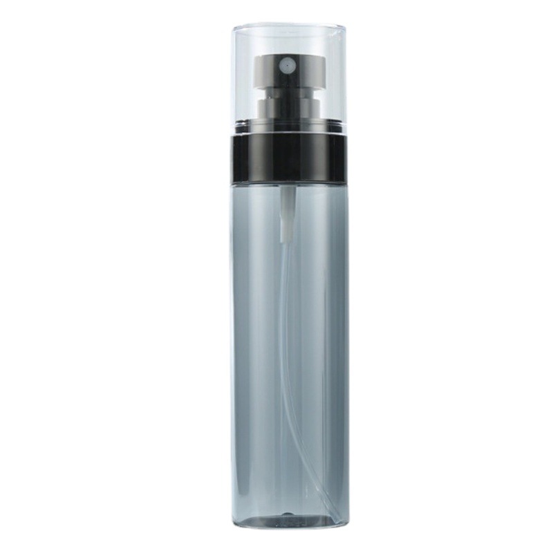 30ml60ml80ml100ml120ml prensa de plástico negro transparente niebla fina sub-embalaje botella de spray de tóner pequeña regadera