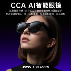 CCA 蓝牙5.4双麦降噪听歌高清摄像轻量化框架AI翻译助手智能眼镜