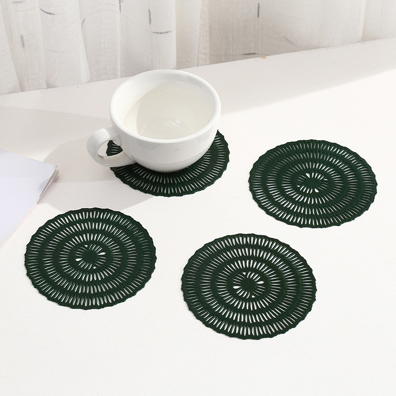 almohadilla de mesa de PVC hueco de comedor occidental almohadilla de comedor europea i almohadilla de aislamiento térmico almohadilla de mesa impermeable a prueba de aceite