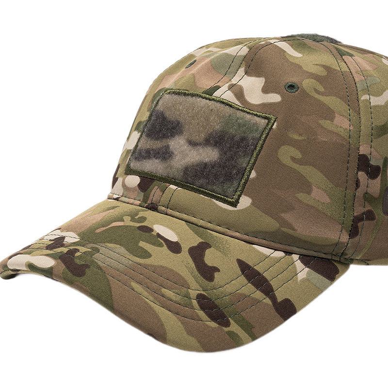 Camuflamiento transfronterizo sombrero táctico de béisbol sombrero de escalera al aire libre sombrero de protección solar sombrero de lengua de pato unidireccional velcro sombrero transpirable