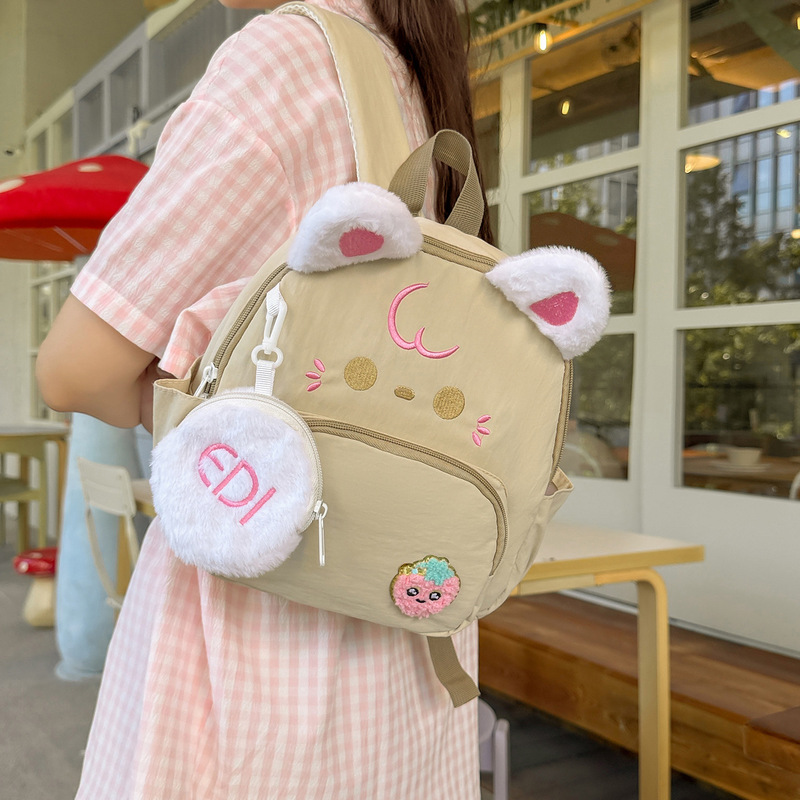 Kindergarten boy's small backpack with cartoon cat design, children's small backpack, girl's princess lightweight travel backpack Kindergarten boy's small backpack with cartoon cat design, children's small backpack, girl's princess lightweight travel backpack