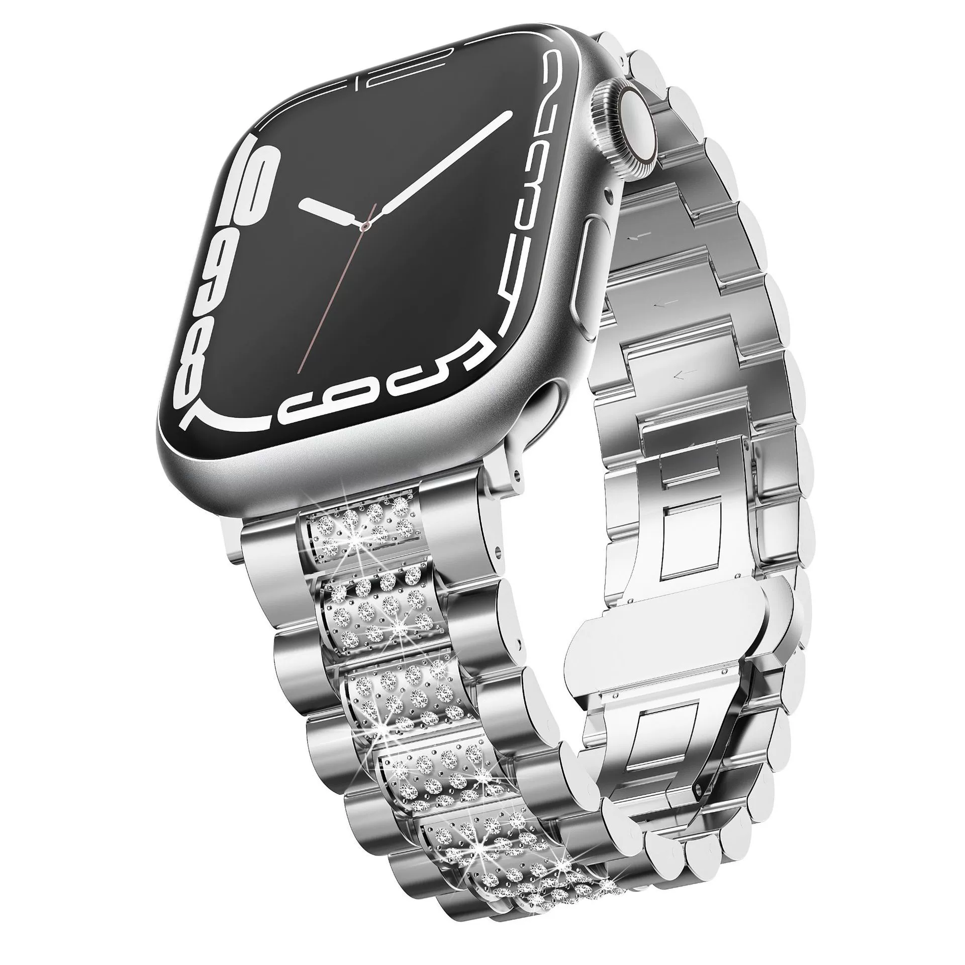 Новый применимый металлический ремешок Apple поколения 1-8/Ультра Классический Алмазный Набор iwatch8 поколения Универсальный ремешок Apple