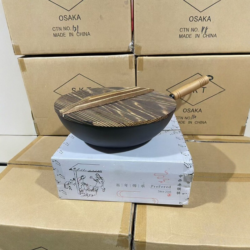 好ましい鉄鍋 0 コーティング中華鍋ガスストーブ電磁調理器ユニバーサル家庭用鉄鍋|undefined
