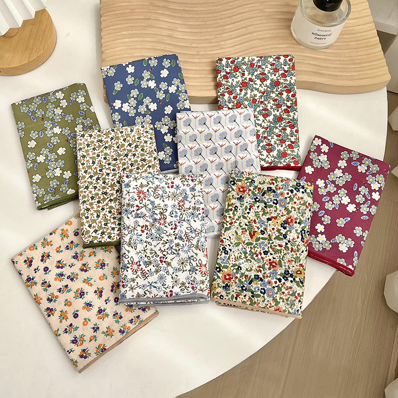 Verano y otoño japonés, flores de algodón, bufandas cuadradas, bufandas retrógradas para mujeres, bufandas de seda delgadas y frescas