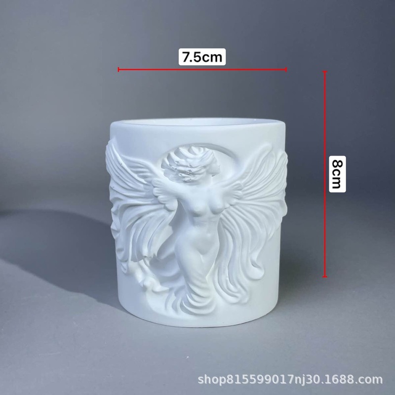 ヨーロッパ石膏空カップローマレリーフアロマキャンドル容器ディフューザー石容器収納中世クリエイティブ装飾品|undefined