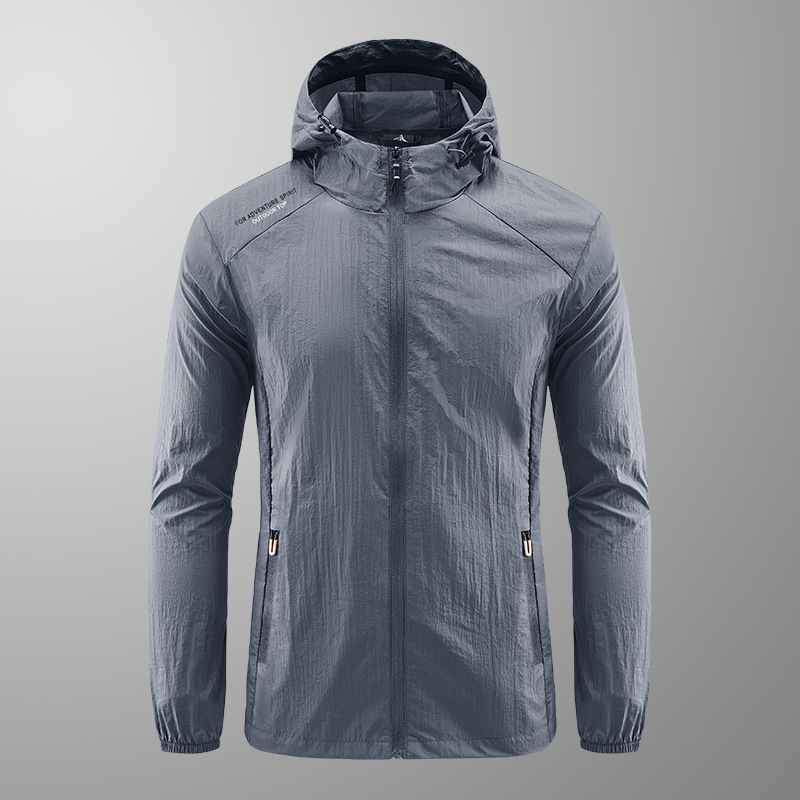 Summer 2024 New Sun Protection Clothing Men's Ice Silk Thin Anti-Uv Casual Skin Clothing Fishing Breathable Sun Protection Clothing