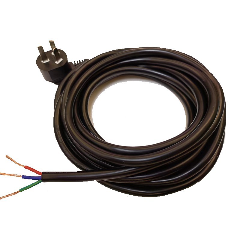 Cable de alimentación, tres hilos, tres clavijas con enchufe, 3 hilos, 3*0.5/0.75/1/1.5 milímetros cuadrados, 10A, enchufe de tres clavijas, ignífugo, estándar nacional.