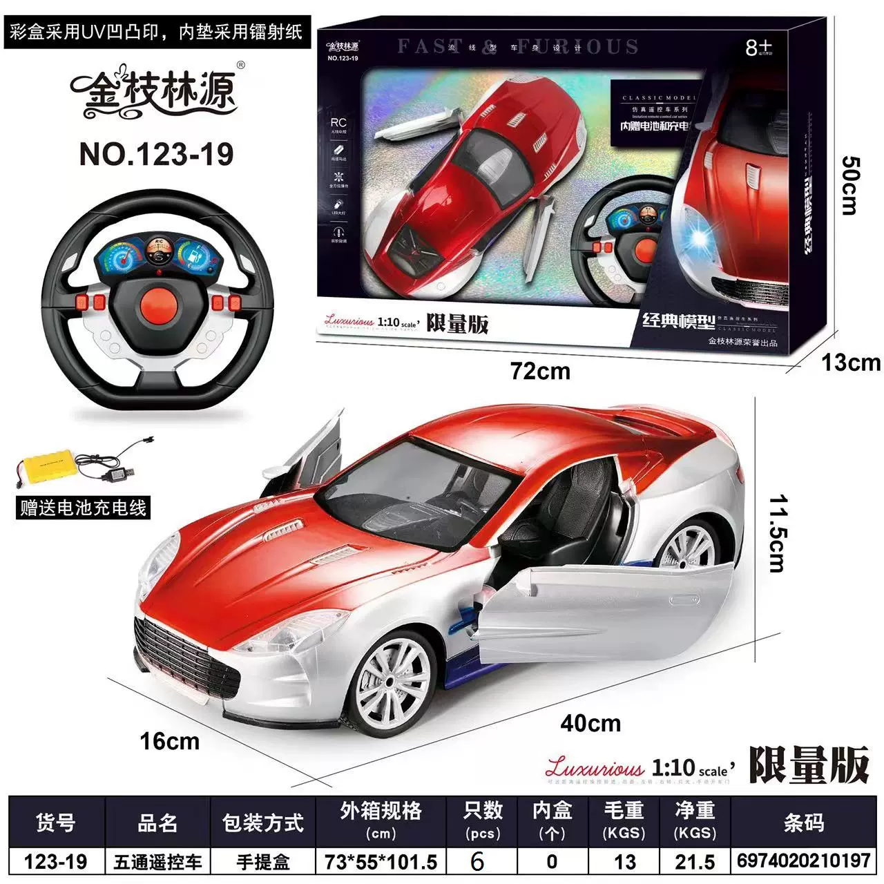 1:10仿真五通遥控车系列合金汽车模型玩具金属车模玩具儿童过家家