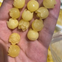 之九 仿蜜蜡树脂玫瑰花苞 南瓜散珠 diy饰品配件手工制作发簪材料