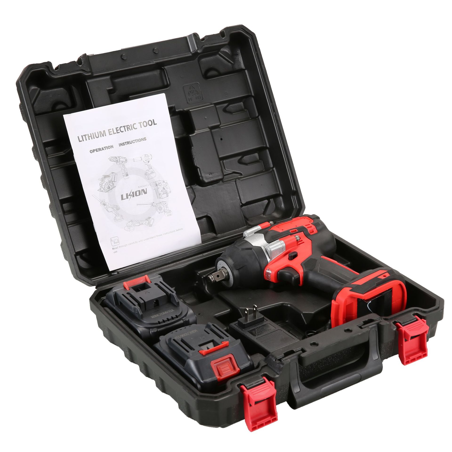 Llave de impacto eléctrica transfronteriza, llave eléctrica de litio recargable de alta potencia, llave eléctrica de litio, pistola de reparación de vapor al por mayor