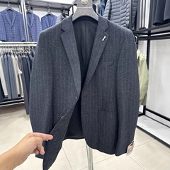 【H家】专柜598 秋冬厚 绒感弹力 修身柔软平驳领西装外套3Y130A