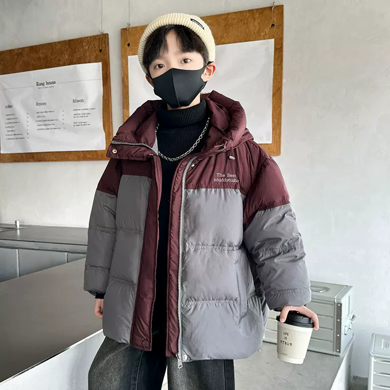 男童羽绒服2025新款洋气冬装时髦中大童加厚儿童白鸭绒冬季外套潮