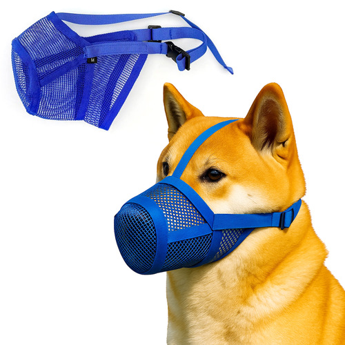 Dog muzzle for small and medium-sized dogs, anti-eating and anti-biting mask, dog anti-accidental eating, anti-licking mesh muzzle for puppies