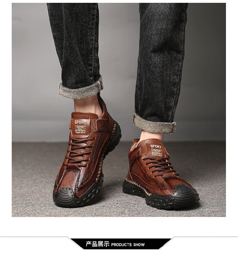 Giày bốt nam cổ trung Martin phối màu, đế cao su chống trượt, phong cách casual — 2683 màu nâu sẫm, 2683 màu đen chi tiết 31