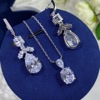Fashionable earrings, silver 925 sample, European style, diamond encrusted