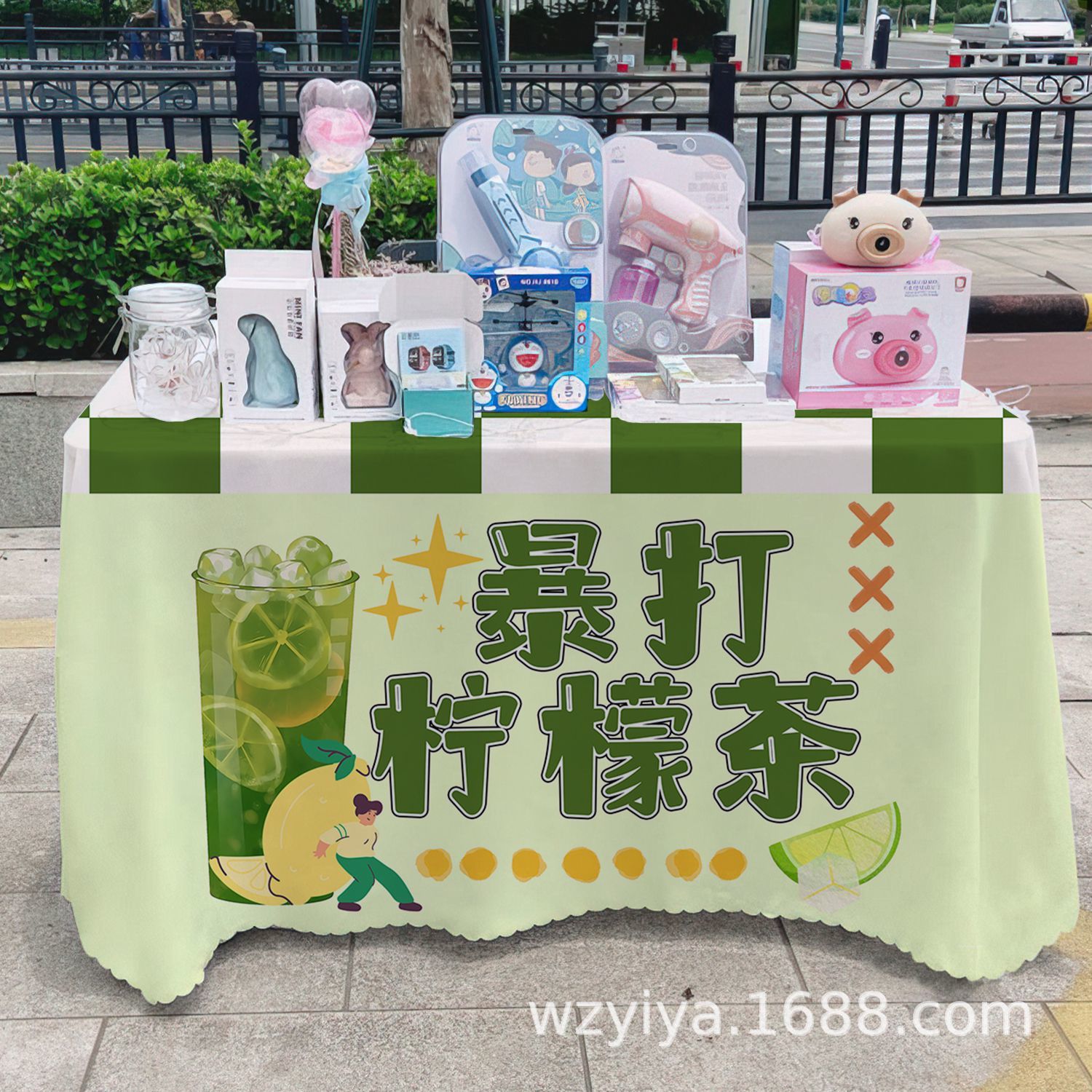 Mantel de té de limón hecho a mano