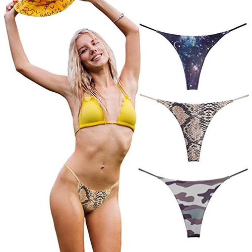 European and American foreign trade seamless women's sexy underwear panties low-waist sports fitness thong women's double-layer thin strap t-pants