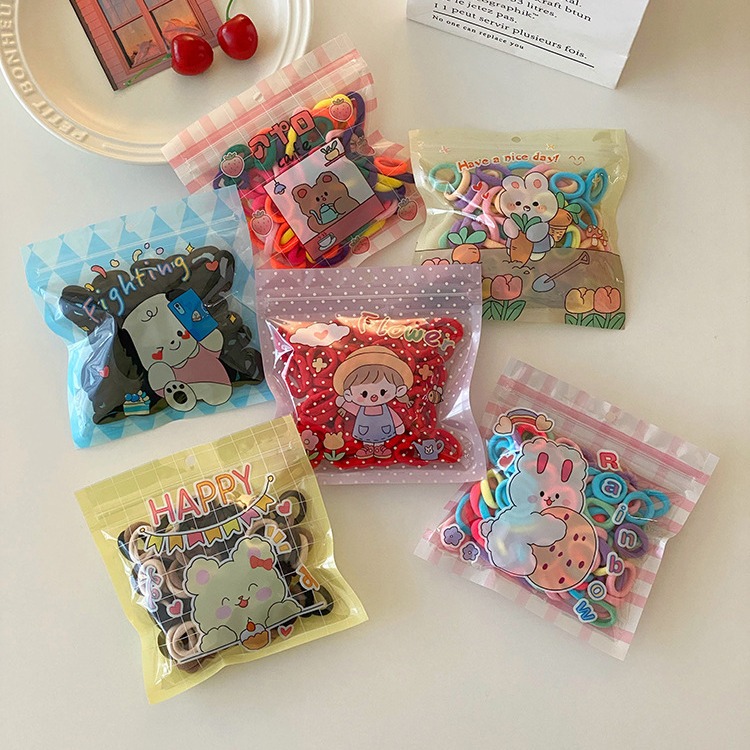 100 paquetes _ colorido pequeño bebé anillo de cabello para niños cuerda de cabello alta elástica no lesionada banda de cabello para mujeres con joyas de cabello para niñas