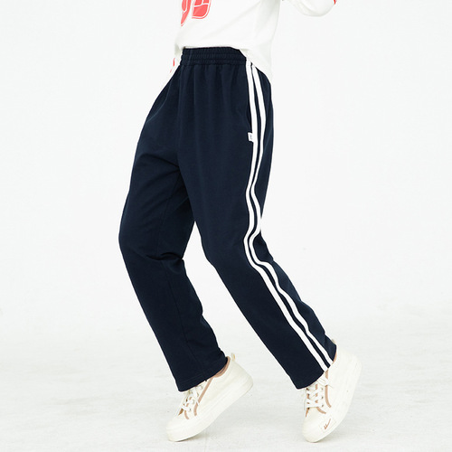School uniform pants navy blue spring and autumn style loose straight dark blue thin school pants for middle school children, junior high school and primary school students