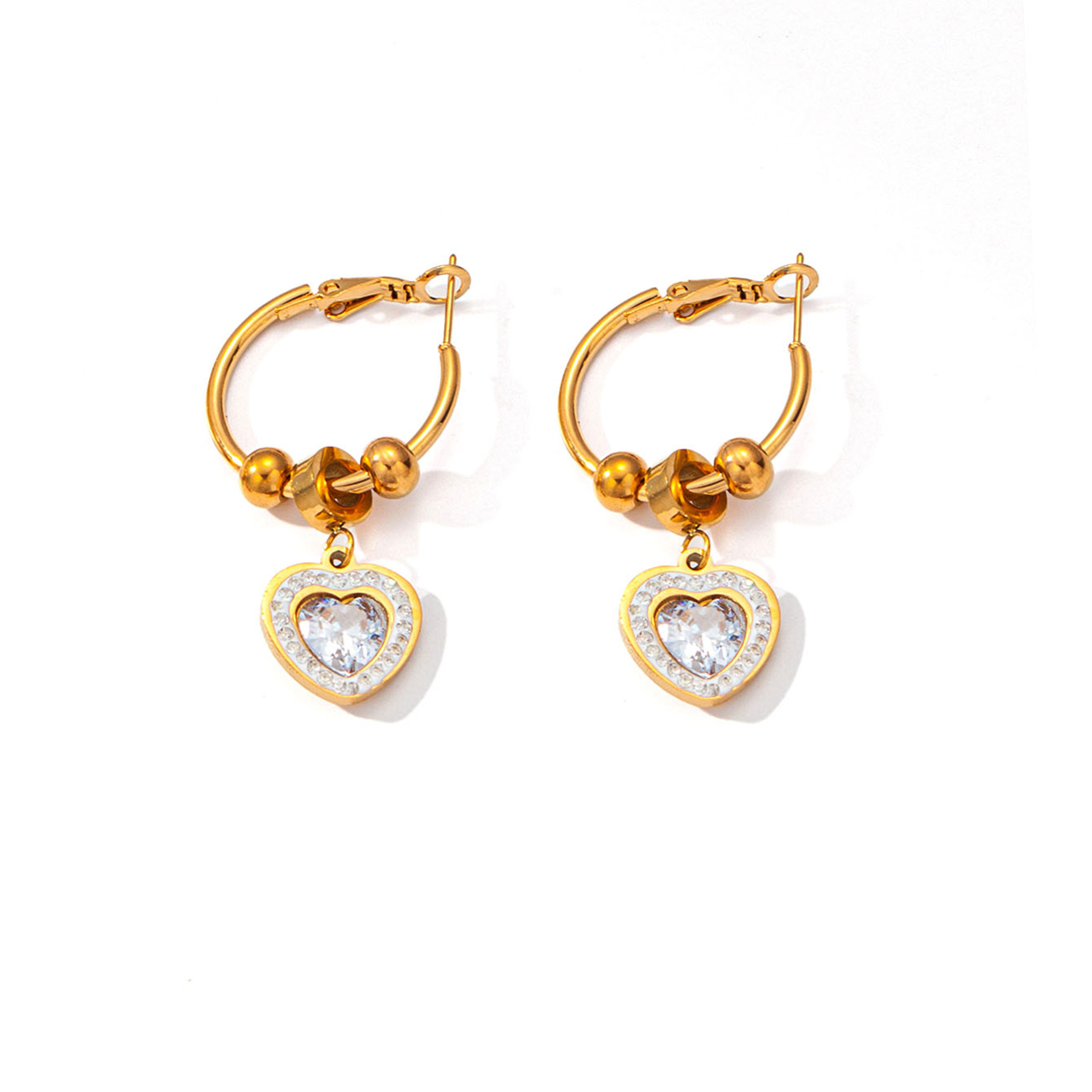 13g Weight 0.03µm Gold Plating Thickness Electroplated Gold Plating Process 201 Stainless Steel Ear Needle Material Golden Plated Plating Material Artificial Pearls Inlay Material Earrings Classification 1 Pair Quantity Casual Occasion 201 Stainless Steel Material Heart Shape Pattern Women's Gender Elegant, Lady Style Plating Craft 1 Pair Elegant Lady Heart Shape Plating Titanium Steel Earrings 13