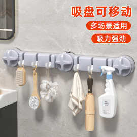吸盘多功能联排挂钩强力壁挂厨房卫生间房间钩子门后挂钩工厂批发
