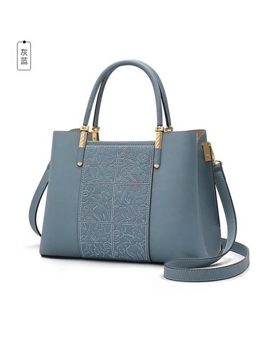 高级感真皮女包新款刺绣国风中年女包妈妈款大容量手提斜挎包