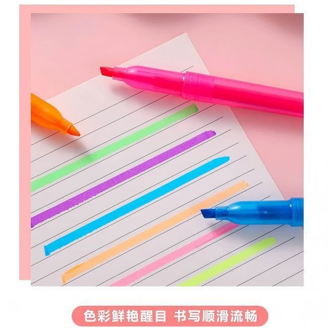 Cartoon fluorescence quality marker for elementary school students, custom-made