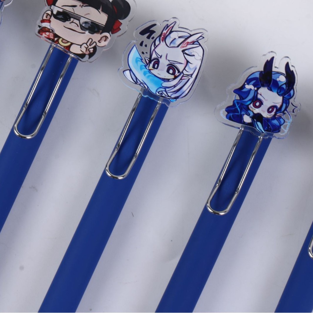 Nezha 2: Demon Boy Wreaks Havoc in the Sea Q-Version Merchandise Retractable Gel Pen 0.5mm Quick-Drying Black Pen Anime Student Needle Tip Pen