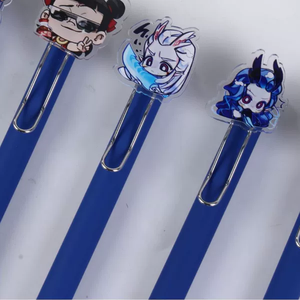 Nezha 2: Demon Boy Wreaks Havoc in the Sea Q-Version Merchandise Retractable Gel Pen 0.5mm Quick-Drying Black Pen Anime Student Needle Tip Pen