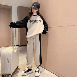 织里童装女童运动服套装秋装大童2026新款洋气童装儿童时尚休闲卫