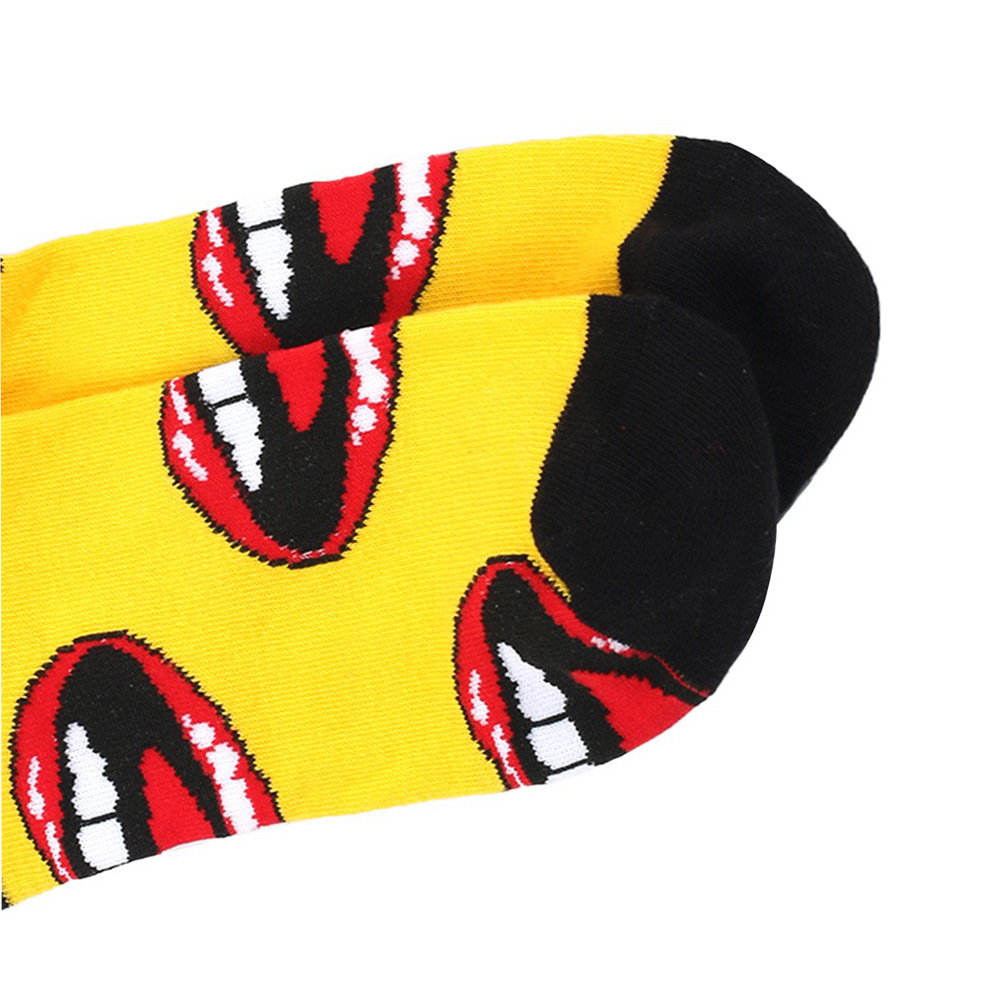 60g Weight Socks Classification Socks Lingerie Type Cotton Fabric Type Stretchy Elasticity A Pair Quantity Daily Occasion Comfort Function Valentine'S Day Festival Lips, Heart Shape Pattern All Seasons Season Unisex Gender Simple Style Style Simple Style Unisex Lips Heart Shape Cotton Crew Socks A Pair 24