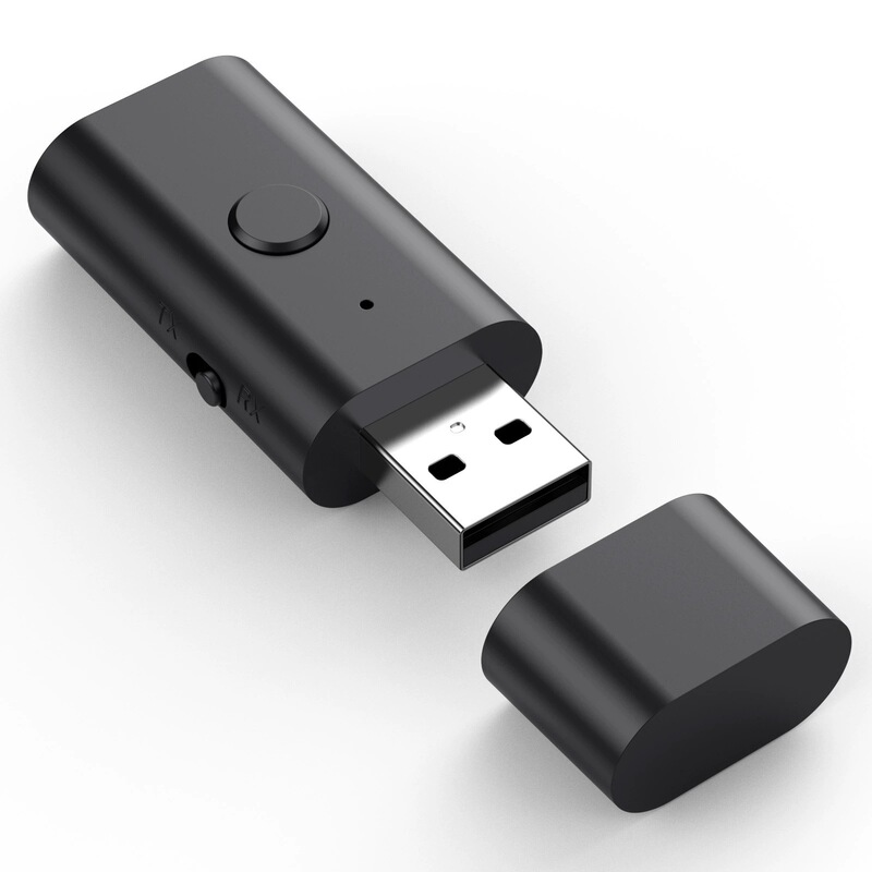 New USB Four-In-One Bluetooth Receiver + Transmitter 5.3 Wireless Adapter Usb/Aux Supports Call Car