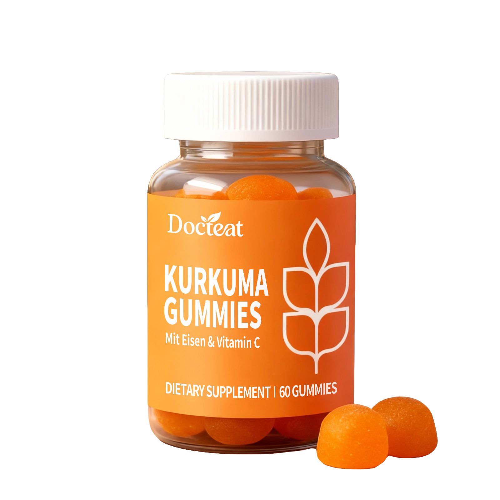 Docteat Turmeric Delicious And Chewy Daily Care Dietary Supplement Gummies For All Ages_voghion.com