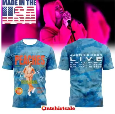 2026 New Justin Bieber Peaches Live Tour Tie-Dye Quick-Dry T-Shirt for Men and Women 2026 New Justin Bieber Peaches Live Tour Tie-Dye Quick-Dry T-Shirt for Men and Women