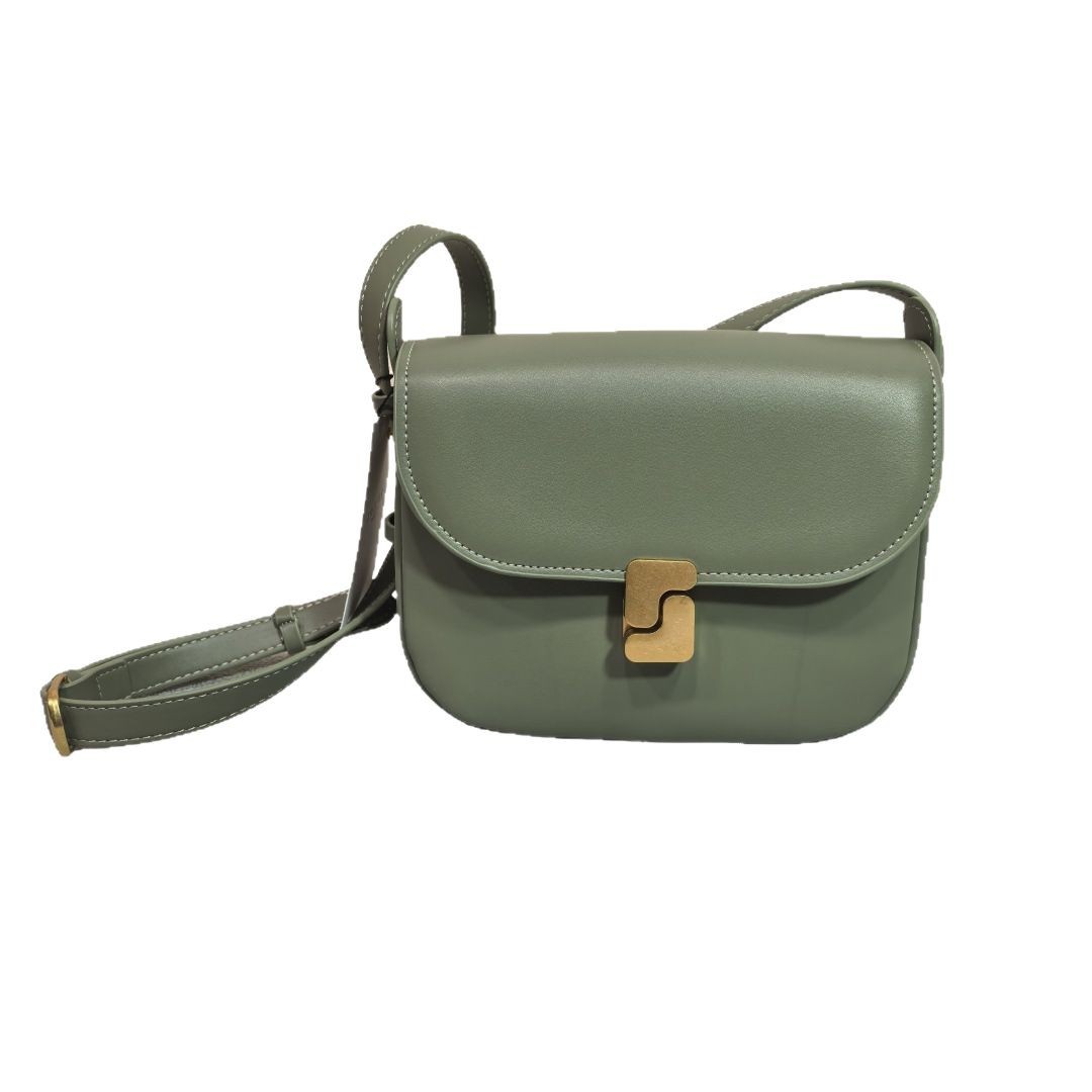 SOEUR French Niche New Genuine Leather Tofu Bag Women's High-End Shoulder Crossbody Small Square Commuter Bag - Thumbnail 5