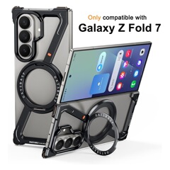 サムスン Z FOLD7 用メタル製スマホケース、Zフレーム組み立て式360度スタンド、マグネット式裸機冷却ケース（越境対応）