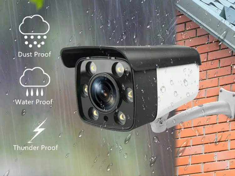Fabrika Toptan 4 Kanallı POE Güç Kaynağı 5MP Açık Alan Gözetleme Kamerası Seti Ağ HD Dual Light Gece Görüşü Ses Kaydı
