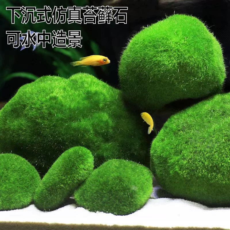 Горячие продажи Моделирование морских водорослей мяч декоративные живые настоящие водные растения оптом микропейзаж экологическая бутылка аквариум мох камень ландшафтный дизайн
