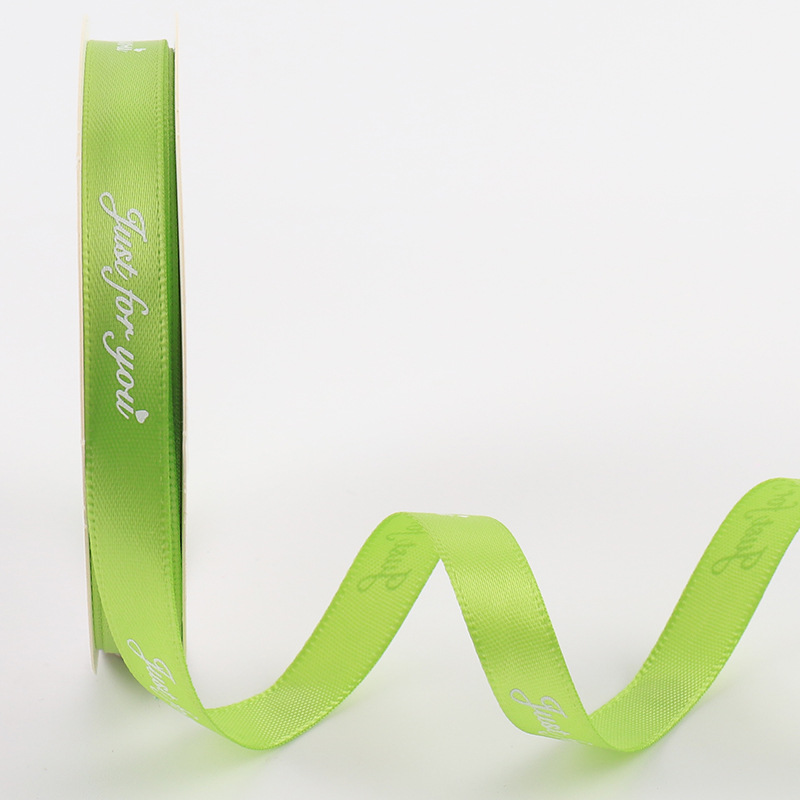 2,5 cm flor floral caja de regalo cinta de poliéster pastel DIY arco cinta sólo para usted letra inglesa cinta